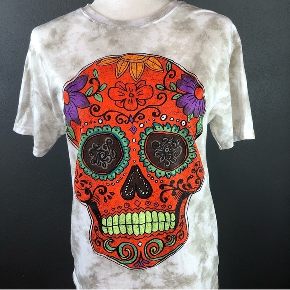 Fosforos Galileo Sugar Skull Short Sleeve Graphic T-Shirt S - Picture 6 of 7